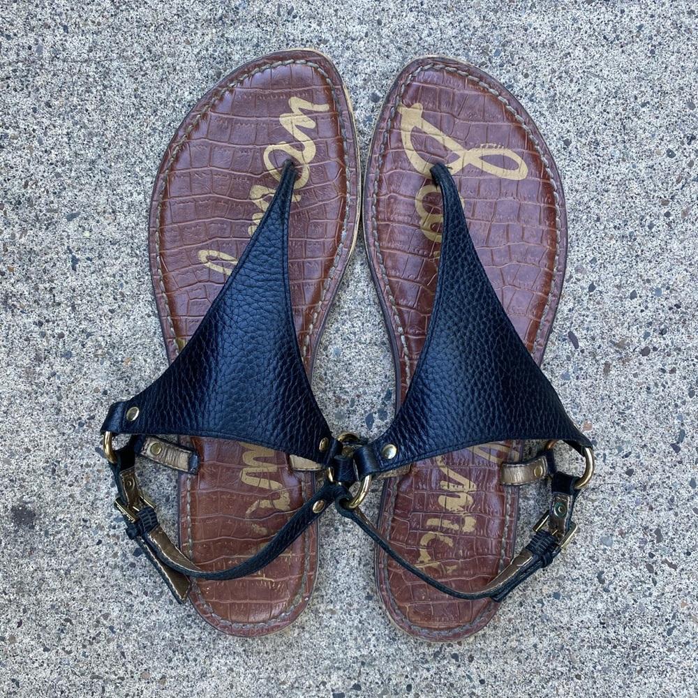 Sam Edelman Black and Brown Sandals